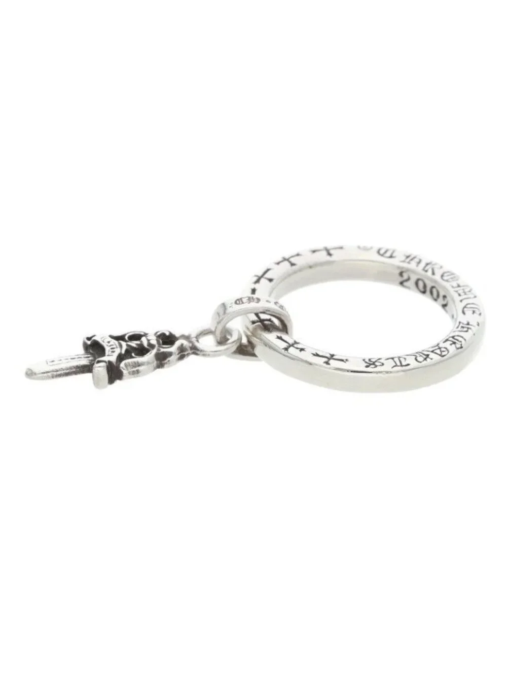 Chrome Hearts Ntfl Dagger Motif Silver Ring